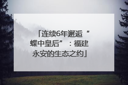 连续6年邂逅“蝶中皇后”：福建永安的生态之约