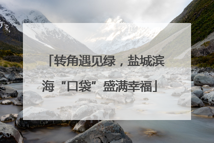 转角遇见绿，盐城滨海“口袋”盛满幸福