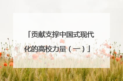 贡献支撑中国式现代化的高校力量（一）