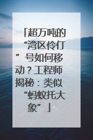 超万吨的“湾区伶仃”号如何移动？工程师揭秘：类似“蚂蚁托大象”