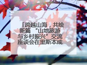 跨越山海，共绘新篇 “山地旅游与乡村振兴”交流座谈会在里斯本成功举办