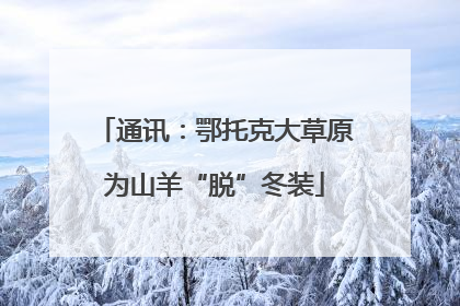 通讯：鄂托克大草原为山羊“脱”冬装