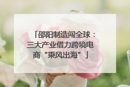 邵阳制造闯全球：三大产业借力跨境电商“乘风出海”