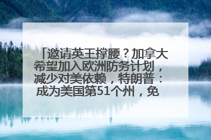 邀请英王撑腰？加拿大希望加入欧洲防务计划，减少对美依赖，特朗普：成为美国第51个州，免费用“金穹”