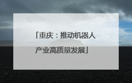 重庆：推动机器人产业高质量发展