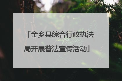 金乡县综合行政执法局开展普法宣传活动