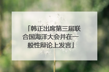 韩正出席第三届联合国海洋大会并在一般性辩论上发言