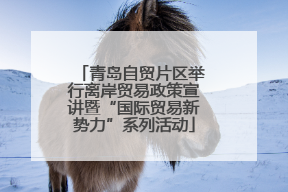 青岛自贸片区举行离岸贸易政策宣讲暨“国际贸易新势力”系列活动