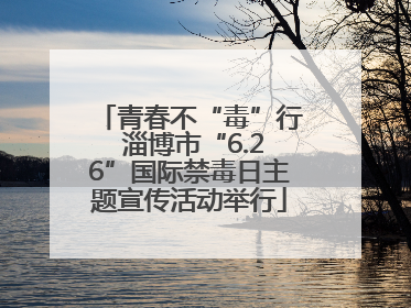 青春不“毒”行 淄博市“6.26”国际禁毒日主题宣传活动举行