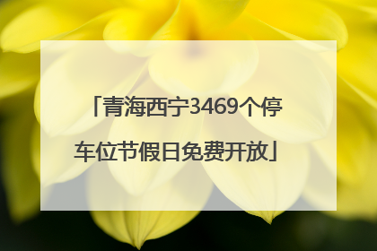 青海西宁3469个停车位节假日免费开放