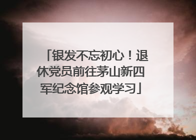 银发不忘初心！退休党员前往茅山新四军纪念馆参观学习