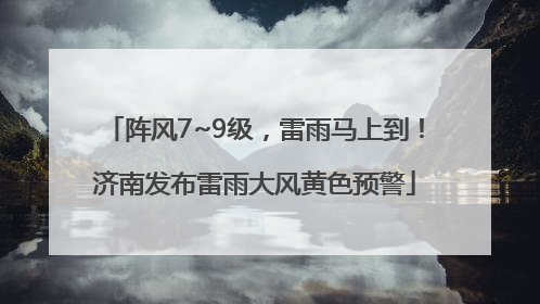 阵风7~9级，雷雨马上到！济南发布雷雨大风黄色预警