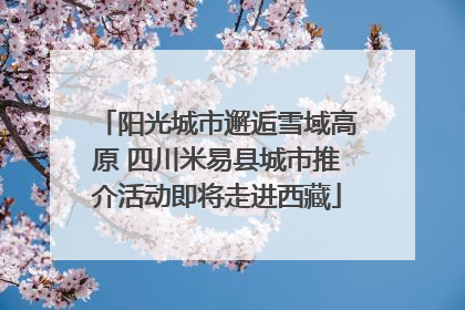 阳光城市邂逅雪域高原 四川米易县城市推介活动即将走进西藏