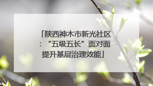 陕西神木市新光社区：“五级五长”面对面 提升基层治理效能