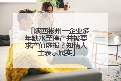 陕西彬州一企业多年缺水至停产并被要求产值虚报？知情人士表示属实