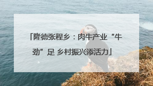 隆德张程乡：肉牛产业“牛劲”足 乡村振兴添活力