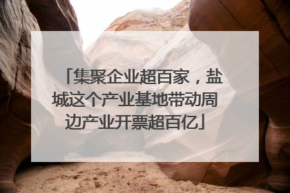 集聚企业超百家，盐城这个产业基地带动周边产业开票超百亿
