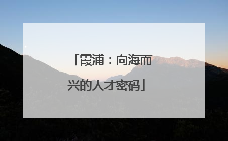 霞浦：向海而兴的人才密码