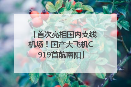 首次亮相国内支线机场！国产大飞机C919首航南阳