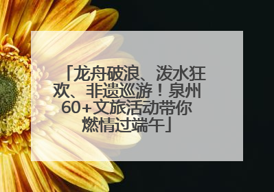 龙舟破浪、泼水狂欢、非遗巡游！泉州60+文旅活动带你燃情过端午