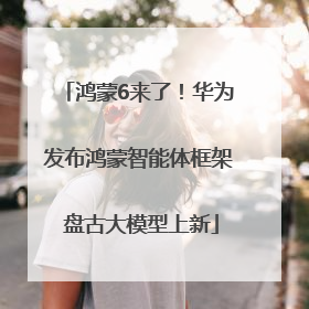 鸿蒙6来了！华为发布鸿蒙智能体框架 盘古大模型上新