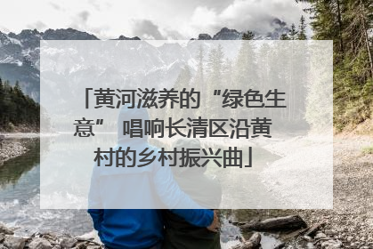 黄河滋养的“绿色生意” 唱响长清区沿黄村的乡村振兴曲