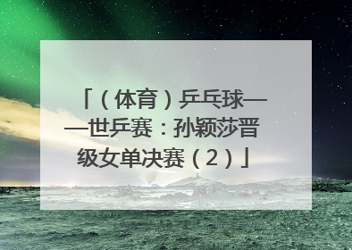 （体育）乒乓球——世乒赛：孙颖莎晋级女单决赛（2）