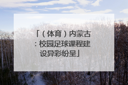 （体育）内蒙古：校园足球课程建设异彩纷呈