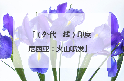 （外代一线）印度尼西亚：火山喷发