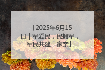2025年6月15日｜军爱民，民拥军，军民共建一家亲