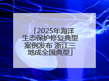 2025年海洋生态保护修复典型案例发布 浙江三地成全国典型