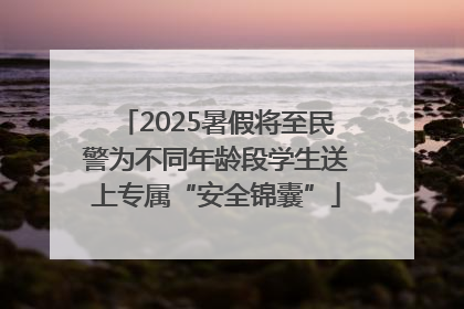 2025暑假将至民警为不同年龄段学生送上专属“安全锦囊”