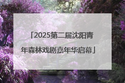 2025第二届沈阳青年森林戏剧嘉年华启幕