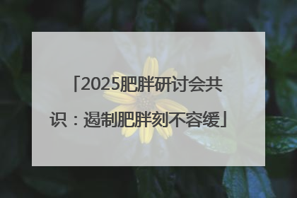 2025肥胖研讨会共识：遏制肥胖刻不容缓