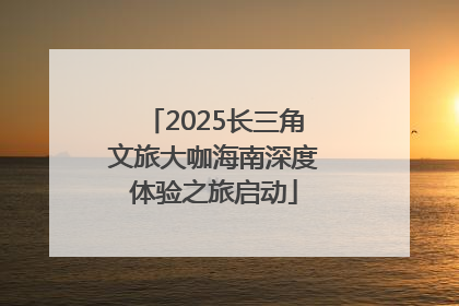 2025长三角文旅大咖海南深度体验之旅启动