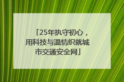 25年执守初心，用科技与温情织就城市交通安全网