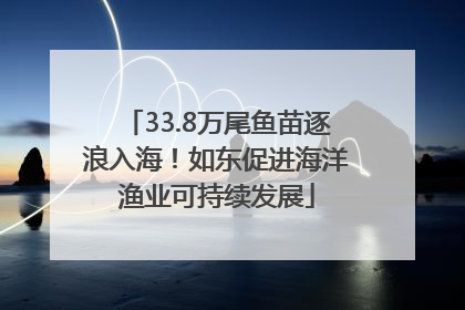 33.8万尾鱼苗逐浪入海！如东促进海洋渔业可持续发展
