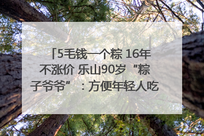 5毛钱一个粽 16年不涨价 乐山90岁“粽子爷爷”：方便年轻人吃口热乎早饭｜封面头条