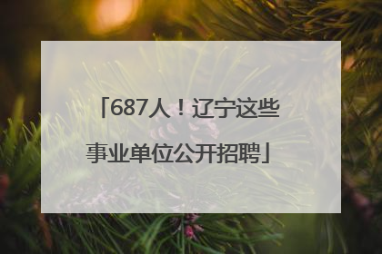 687人！辽宁这些事业单位公开招聘