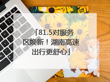 81.5对服务区焕新！湖南高速出行更舒心