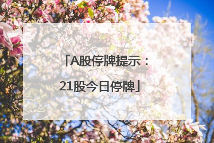 A股停牌提示：21股今日停牌